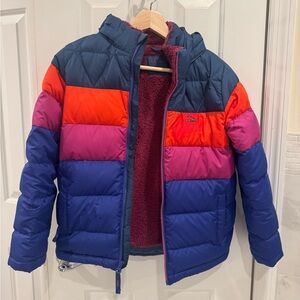 L.L. Bean Kids Color BlockPuffer Jacket